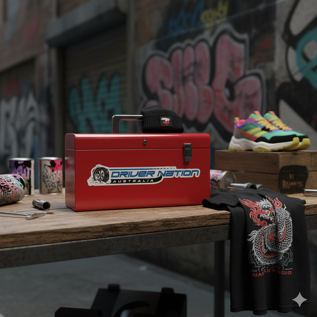 Driver Nation Australia Premium Sticker (26cm x 4.5cm)