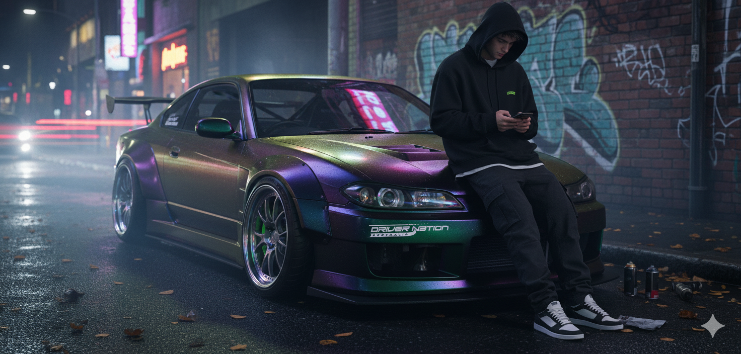 Driver Nation Australia XL Windshield Sticker (43cm x 8cm)